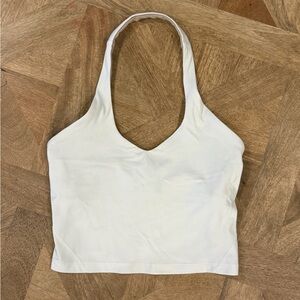 Lululemon Align Halter Tank in white Nulu fabric